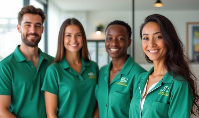 Diverse Eco Impress Cleaning Solutions team smiling