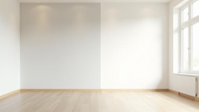 Post-construction site, professionally cleaned and ready for handover